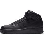 Schwarze Nike Air Force 1 '07 High Top Sneaker & Sneaker Boots mit Klettverschluss aus Leder für Herren Größe 46 