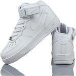 Weiße Nike Air Force 1 Mid High Top Sneaker & Sneaker Boots für Kinder 