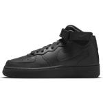 Schwarze Nike Air Force 1 Mid High Top Sneaker & Sneaker Boots aus Kunstleder für Herren Größe 37,5 