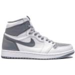Graue Nike Air Jordan 1 High Top Sneaker & Sneaker Boots aus Leder Größe 37,5 