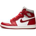 Rote Nike Air Jordan 1 High Top Sneaker & Sneaker Boots aus Leder Größe 43 