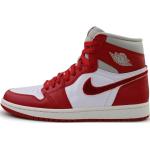 Rote Nike Air Jordan 1 High Top Sneaker & Sneaker Boots aus Leder Größe 46 