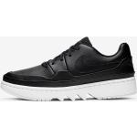 Reduzierte Schwarze Nike Air Jordan 1 Low Sneaker aus Kunstleder für Damen Größe 40,5 