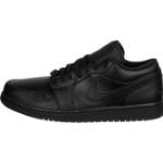 Schwarze Nike Air Jordan 1 Low Sneaker aus Leder Größe 46 