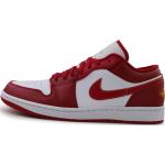 Rote Nike Air Jordan 1 Low Sneaker aus Leder Größe 43 