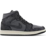 Graue Nike Air Jordan 1 High Top Sneaker & Sneaker Boots mit Schnürsenkel aus Veloursleder leicht für Herren Größe 42 
