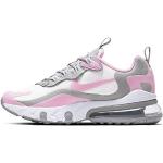 Nike Air Max 270 React (Gs) Sneaker, Blanco/Pink-L