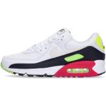 Nike, Air Max 90 Sneakers - Weiß/Schwarz/Volt/Rush Pink Multicolor, Herren, Größe: 45 EU