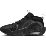 Schwarze Gepunktete Nike Zoom Basketballschuhe mit Schnürsenkel für Kinder Größe 35 