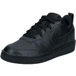 Schwarze Nike Court Borough Low Sneaker aus Leder für Kinder Größe 21 