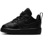 Schwarze Nike Court Borough Low Sneaker aus Leder für Kinder Größe 21 