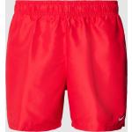 Rote Unifarbene Nike Herrenbadehosen aus Polyester Größe L 