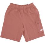 Pinke Casual Nike Cargo-Shorts mit Basketball-Motiv für Herren Größe L 