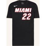 Schwarze Nike Miami Heat T-Shirts aus Baumwolle für Herren Übergrößen 