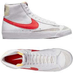 Nike Blazer Mid 77 Vintage Sneaker Weiss Rot F122