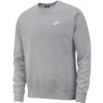 Graue Langärmelige Nike Herrensweatshirts aus Baumwolle Größe XL für den für den Herbst 
