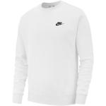 Weiße Langärmelige Nike Sweatshirts aus Baumwolle 