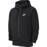 Schwarze Unifarbene Casual Nike Zip Hoodies & Sweatjacken mit Reißverschluss aus Fleece mit Kapuze für Herren für den für den Herbst 