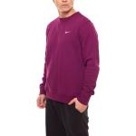 NIKE Club Fleece Swoosh Crew-Neck Herren Sweatshirt mit Logo-Stickerei Pullover 611467-610 Violett, Größe:S
