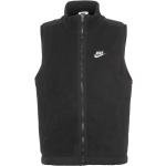 Schwarze Atmungsaktive Nike Fleecewesten mit Reißverschluss aus Baumwolle für Herren Größe M 