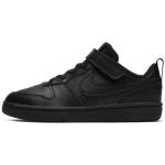 Schwarze Nike Court Borough Low Sneaker mit Schnürsenkel aus Leder leicht für Herren Größe 28,5 