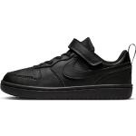 Schwarze Nike Court Borough Low Sneaker mit Schnürsenkel leicht für Kinder Größe 29,5 