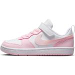 Pinke Nike Court Borough Low Sneaker mit Schnürsenkel leicht für Kinder Größe 31,5 