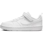 Weiße Nike Court Borough Low Sneaker mit Schnürsenkel leicht für Kinder Größe 29,5 