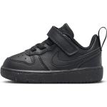 Schwarze Nike Court Borough Low Sneaker mit Riemchen für Kinder Größe 17 