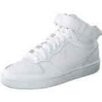 Weiße Nike Court Borough High Top Sneaker & Sneaker Boots aus Leder für Kinder Größe 40 
