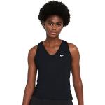 Schwarze Nike V-Ausschnitt V-Shirts aus Polyester für Damen Größe XL für den für den Sommer 