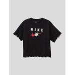 Reduzierte Schwarze Nike Kinder T-Shirts aus Baumwollmischung für Mädchen Größe 176 
