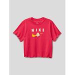 Reduzierte Fuchsiafarbene Nike Kinder T-Shirts aus Baumwollmischung für Mädchen Größe 176 
