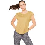 Goldene Nike T-Shirts aus Polyester für Damen Größe XS 