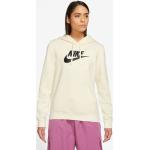 Cremefarbene Bestickte Casual Nike Damenhoodies & Damenkapuzenpullover aus Baumwolle Größe XL 