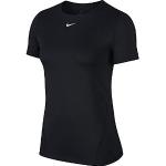 Schwarze Nike Pro T-Shirts aus Mesh für Damen Größe L 