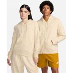 Reduzierte Weiße Nike Zip Hoodies & Sweatjacken aus Baumwolle für Damen Größe L 