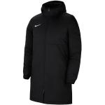 Schwarze Wasserdichte Nike Park Regenjacken mit Kapuze für Damen Größe XL für den für den Winter 