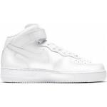Weiße Nike Air Force 1 Mid '07 High Top Sneaker & Sneaker Boots für Damen Größe 37,5 mit Absatzhöhe 3cm bis 5cm für den für den Herbst 