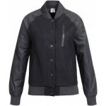 Schwarze Nike Varsity College-Jacken mit Reißverschluss aus Polyester für Damen Größe L 
