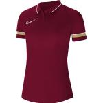 Reduzierte Rote Nike Academy Damenpoloshirts & Damenpolohemden aus Mesh Größe M 