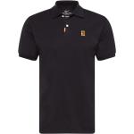 Schwarze Nike Heritage Bio Herrenpoloshirts & Herrenpolohemden mit Knopf 