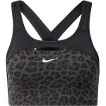 Nike Dri-FIT Medum-Support Non-Padded Leopard Prints Sports Bra dark smoke grey/black/white