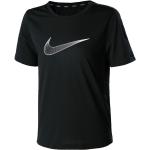 Schwarze Kurzärmelige Nike Dri-Fit Kinder T-Shirts aus Polyester für Mädchen 