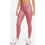 Nike Dri-FIT One Leggings mit mittelhohem Bund und Glanz für Damen - Pink