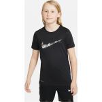 Reduzierte Schwarze Kurzärmelige Nike Dri-Fit Rundhals-Ausschnitt Kinder T-Shirts für Jungen 