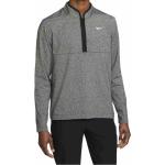 Schwarze Melierte Nike Dri-Fit Herrensweatshirts mit Reißverschluss aus Jersey Größe S 