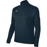 Blaue Nike Damenlongsleeves & Damenlangarmshirts mit Reißverschluss aus Polyester Größe L 