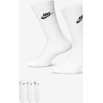 Weiße Nike Essentials Herrensocken & Herrenstrümpfe aus Polyester Größe 39 3-teilig 