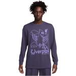 Graue Langärmelige FC Liverpool T-Shirts aus Baumwolle 